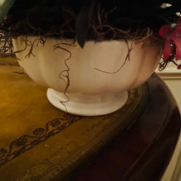 Silk Flower Arrangement in Ceramic Vase Made in USA - Picture 3 of 5